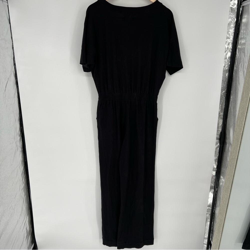 Pact Charlie Jumpsuit in Black‎ Minimalist Preppy Organic Boho Comfy - Picture 9 of 10
